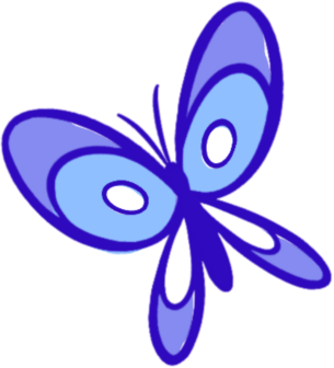a butterfly on the left side of button